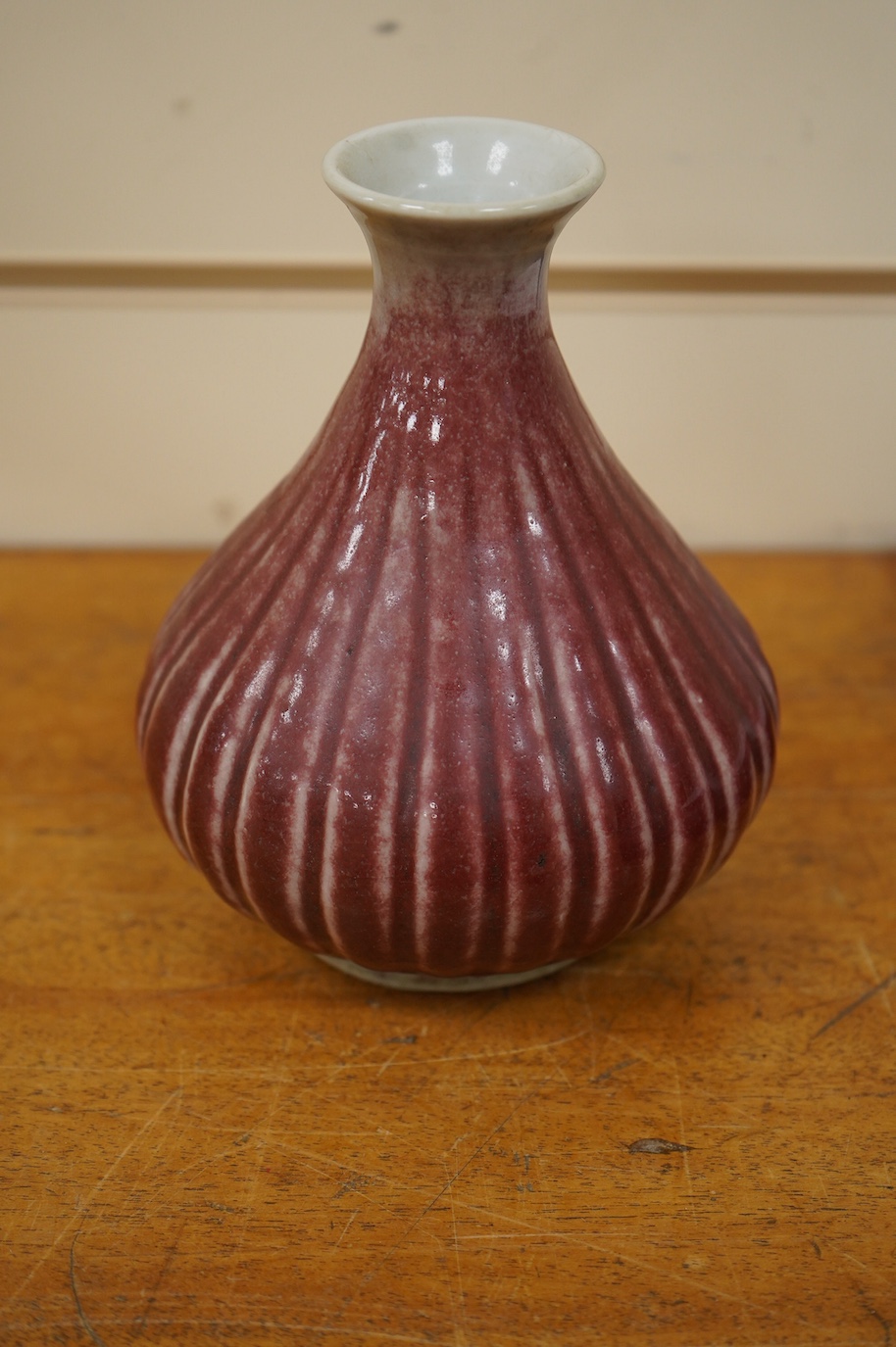 A Studio pottery vase, impressed stamp to base, 17cm. Condition - good